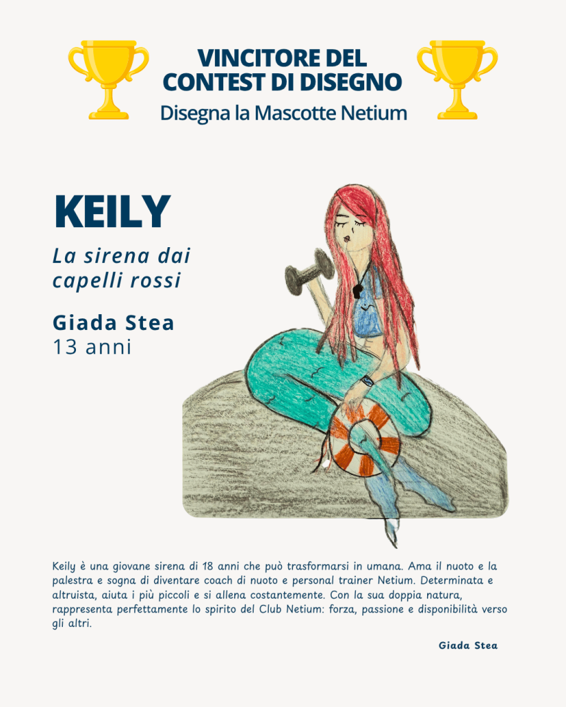Keily, disegno vincitore contest mascotte_Netium 2025