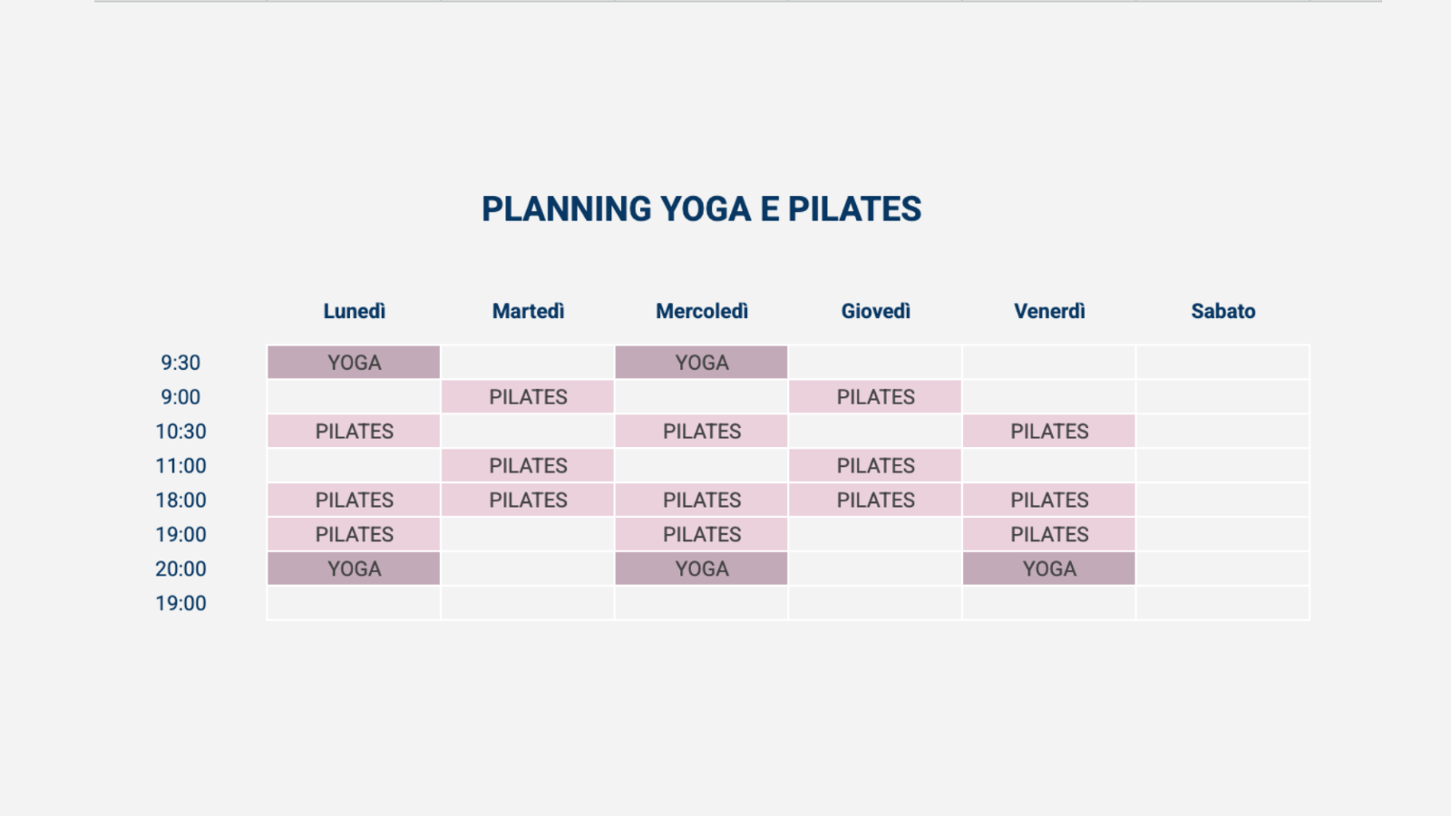 Palinsesto yoga e pilates Gennaio 2026_Netium Giovinazzo